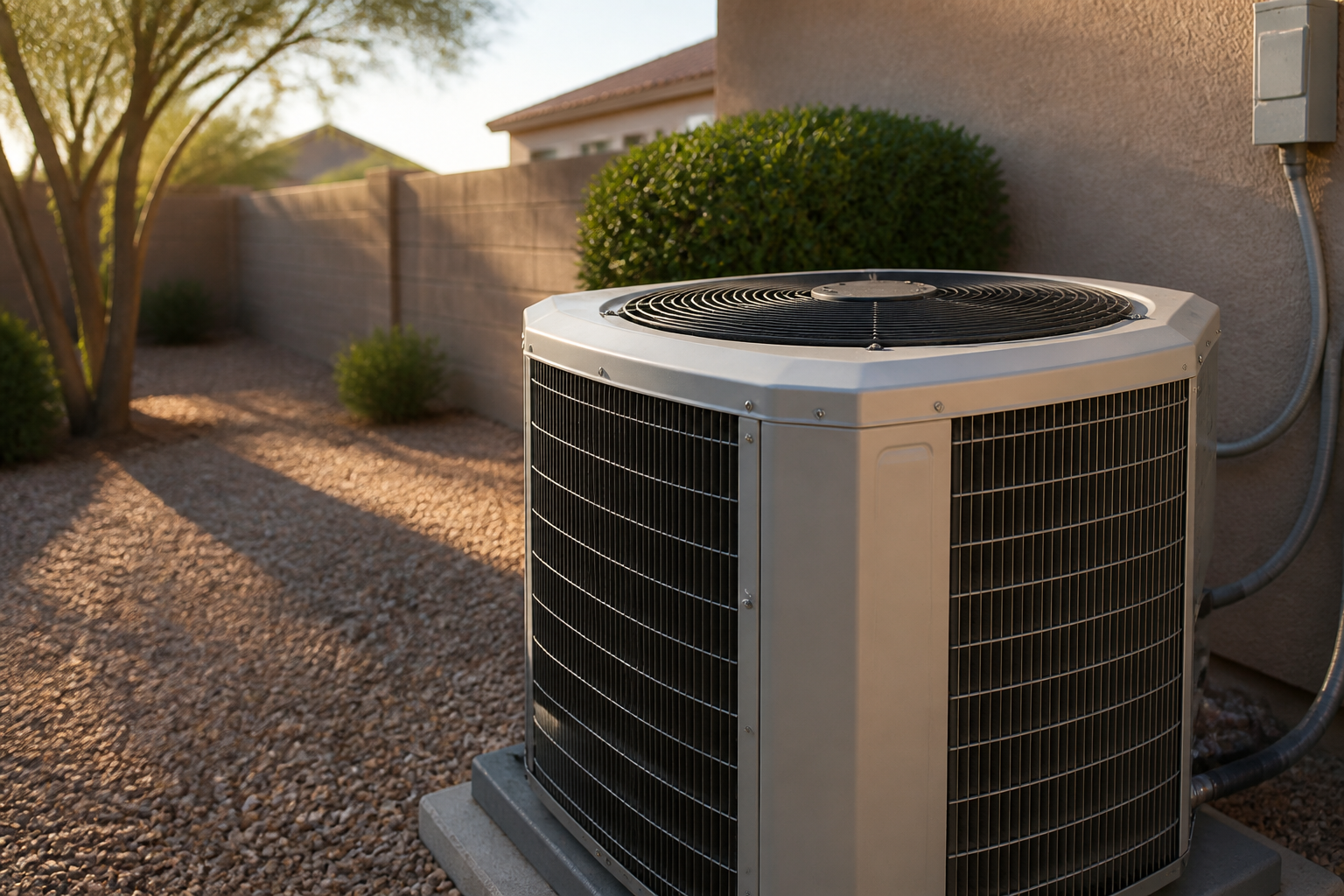 Residential HVAC condenser unit